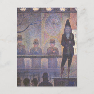 Circus Sideshow van Georges Seurat,  kunst Briefkaart