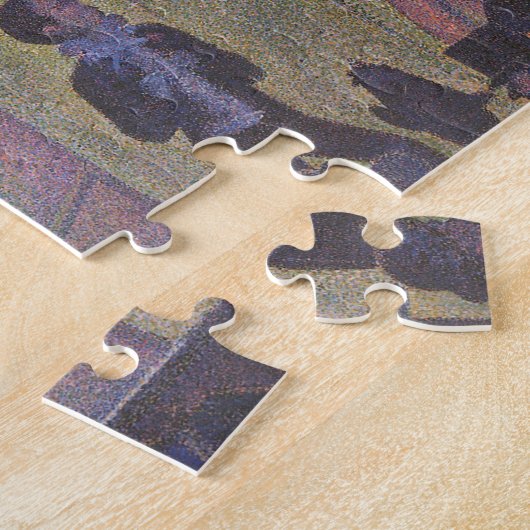 Circus Sideshow van Georges Seurat,  kunst Legpuzzel (Zijkant)