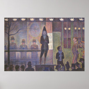 Circus Sideshow van Georges Seurat,  kunst Poster