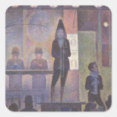 Circus Sideshow van Georges Seurat,  kunst Vierkante Sticker (Voorkant)