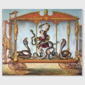 Circus Snake Handler en gekookte dieren Cadeaupapier (Vlak)