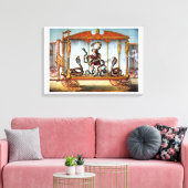  Circus Snake Handler en gekookte dieren Canvas Afdruk (Insitu (Woonkamer))