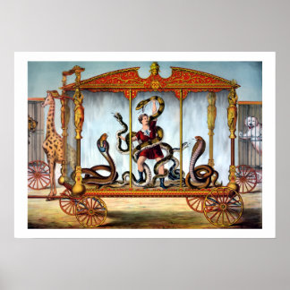  Circus Snake Handler en gekookte dieren Pos Poster