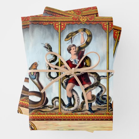 Circus Snake Handler en kooidieren ra Inpakpapier Vel (In situ)