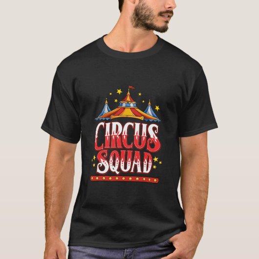 Circus Squad Evenement Carnaval personeel Verjaard T-shirt (Voorkant)