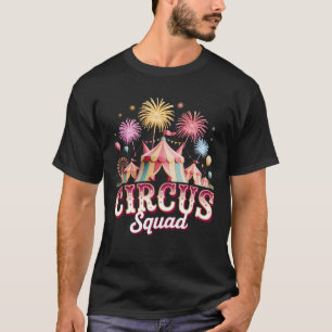 Circus Squad Matching Verjaardag Circus Personeel T-shirt