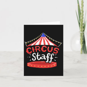 Circus Staff Children Birthday Thema Thema Kaart