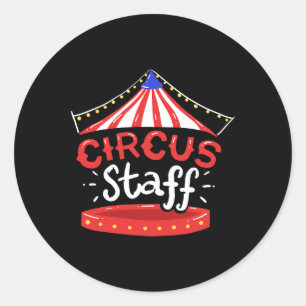 Circus Staff Children Birthday Thema Thema Ronde Sticker