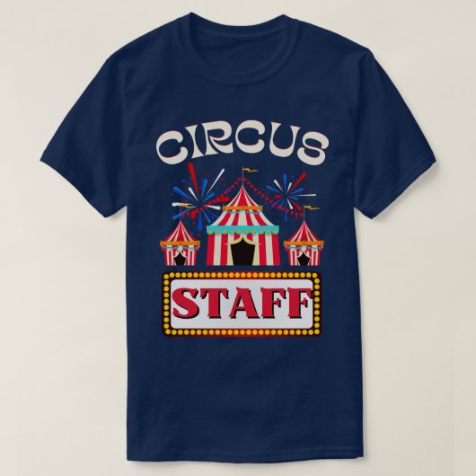 Circus Staff Vintage Themed Party Artist T-shirt (Design voorkant)