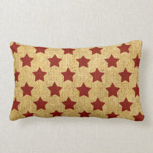 Circus Stars in Rustic Red Kussen