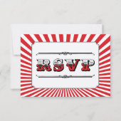 Circus Steampunk RSVP in het rood (Voorkant)