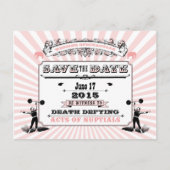 Circus Steampunk Wedding Spectacular Save the Date Aankondigingskaart (Voorkant)