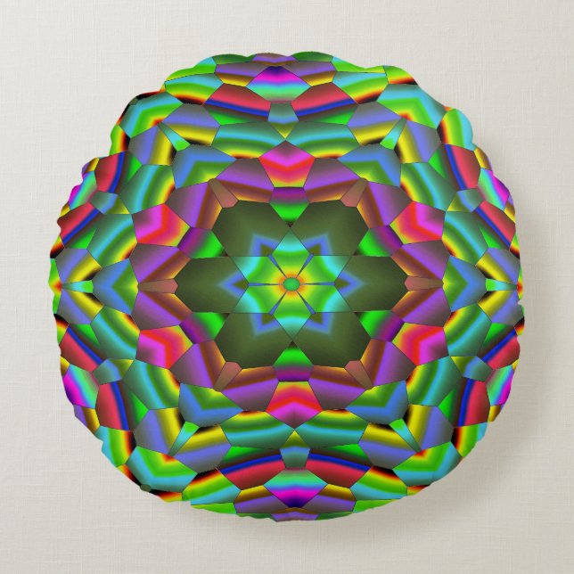 Circus Ster.... Rond Kussen (Voorkant)