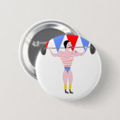 Circus Sterk Man Circus Theme Party Ronde Button 5,7 Cm (Voorkant /achterkant)