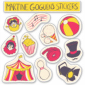 Circus Sticker Blad door M. Goguen (Voorkant)