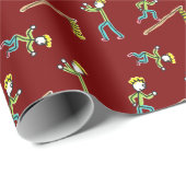 Circus Stickmannen Acrobaten Cadeaupapier (Rol Hoek)