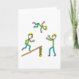 Circus Stickmannen Acrobaten Kaart