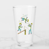 Circus Stickmen Acrobaten Glas (Achterkant)