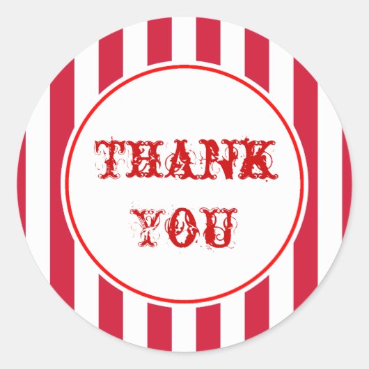 circus strepen dank u Stickers (Voorkant)