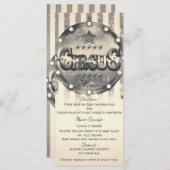 Circus Striped Stripes Custom Party Menu (Voorkant / Achterkant)