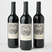  Circus striped Stripes Party Wine Labels Wijn Etiket (Flessen)