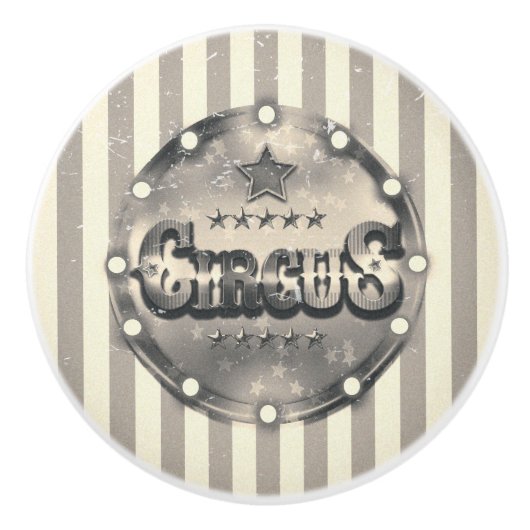  Circus Stripes Cool Unieke Aangepast Keramische Knop (Voorkant)