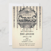 Circus Stripes Party Invitations Kaart (Voorkant)