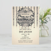 Circus Stripes Party Invitations Kaart (Staand voorkant)