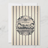 Circus Stripes Party Invitations Kaart (Achterkant)