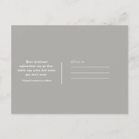  Circus Stripes slaan de Date Party op Aankondigingskaart (Achterkant)