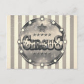  Circus Stripes slaan de Date Party op Aankondigingskaart (Voorkant)