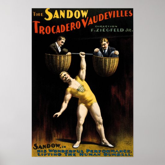  Circus Strongman Advertentie Poster (Voorkant)