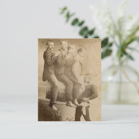 Circus Strongman Briefkaart (Staand voorkant)