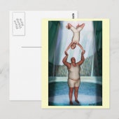 Circus Strongman Briefkaart (Voorkant / Achterkant)