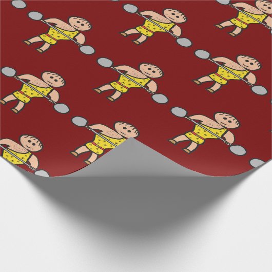 Circus Strongman Cadeaupapier (Hoek)