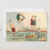 Circus Strongman en parelduiker circus act Feestdagenkaart (Achterkant)