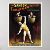 Circus Strongman Sandow Trocadero Vaudevilles Lift Poster (Voorkant)