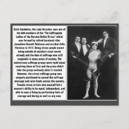 Circus suffragette Katie Sandwina Barnum Bailey Briefkaart