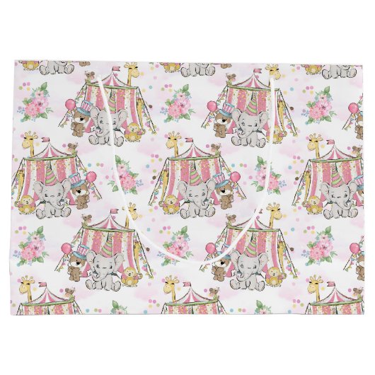 Circus Tent Baby Elephant Groot Cadeauzakje (Achterkant)