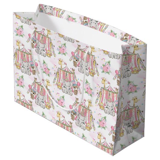 Circus Tent Baby Elephant Groot Cadeauzakje (Achterkant Gekanteld)
