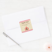 Circus Tent Baby shower Dank u wel! Vierkante Sticker (Envelop)