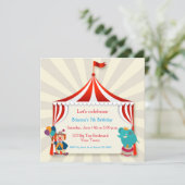 Circus Tent Birthday Kaart (Staand voorkant)