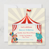 Circus Tent Birthday Kaart (Voorkant)