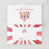  Circus Tent Birthday Party Plaatskaartje (Buitenkant ongevouwen)