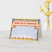 Circus Tent Carnaval Wenskaart Kaart (Gele Bloem)