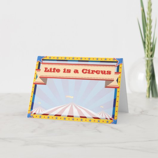 Circus Tent Carnaval Wenskaart Kaart (Voorkant)