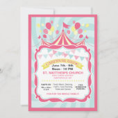 Circus Tent Carnival Invitation Kaart (Voorkant)