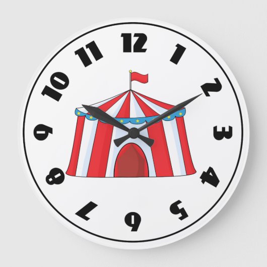 Circus Tent Clock Grote Klok (Voorkant)