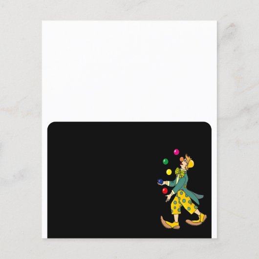 Circus Tent Clown, Kinder entertainer, clown Adver Flyer (Achterkant)