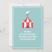 Circus Tent & Elephant Kinderen Birthday Party Kaart (Voorkant)